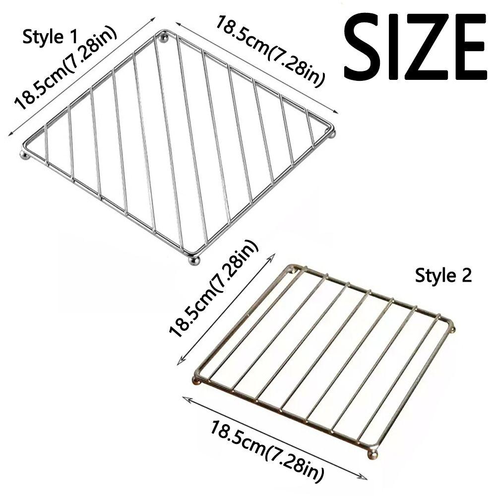 2 шт. Практичная квадратная подставка под горячее, держатель для кастрюли, термоизолированные подставки под горячее, защита от ожогов, нержавеющие, утолщенные кухонные инструменты, подставка, обеденный стол
