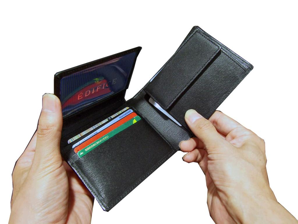 ТЕКУЩИЙ кошелек Кошелек Кошелек Кожаный тисненый [Porter] (Черный/BLK)