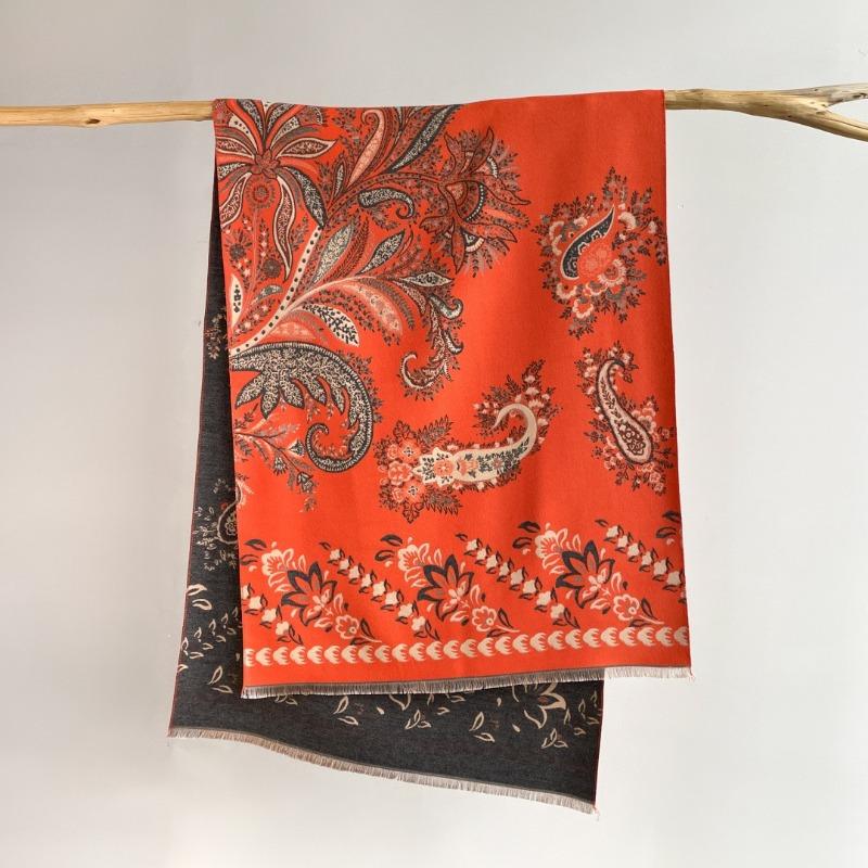 New Cashew Flower Jacquard Scarf Women's Autumn and Winter Fashion Imitation Cashmere Shawl Thickened Warm Scarf