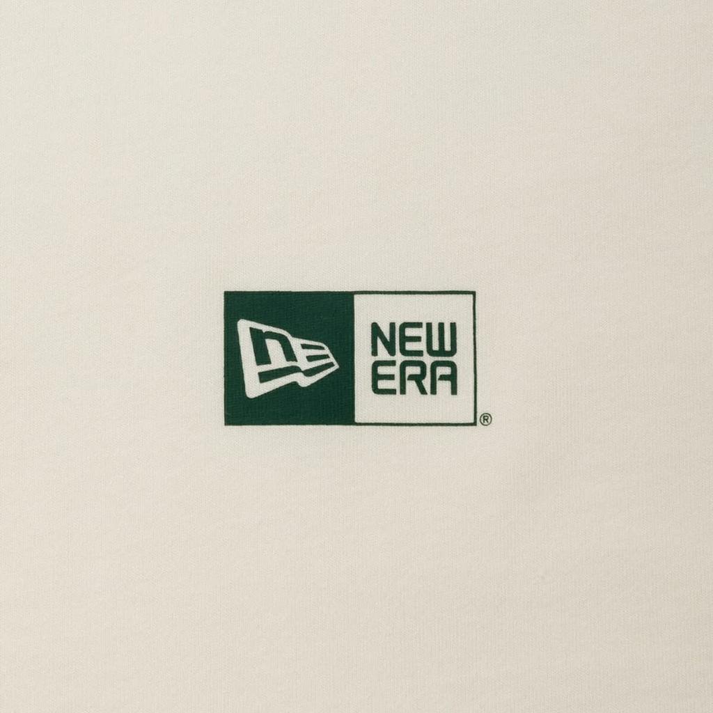 NEW ERA Short Sleeve Oversized Dark Green XL Oversized Cotton Tee Box Logo T-Shirt Off-White S/S