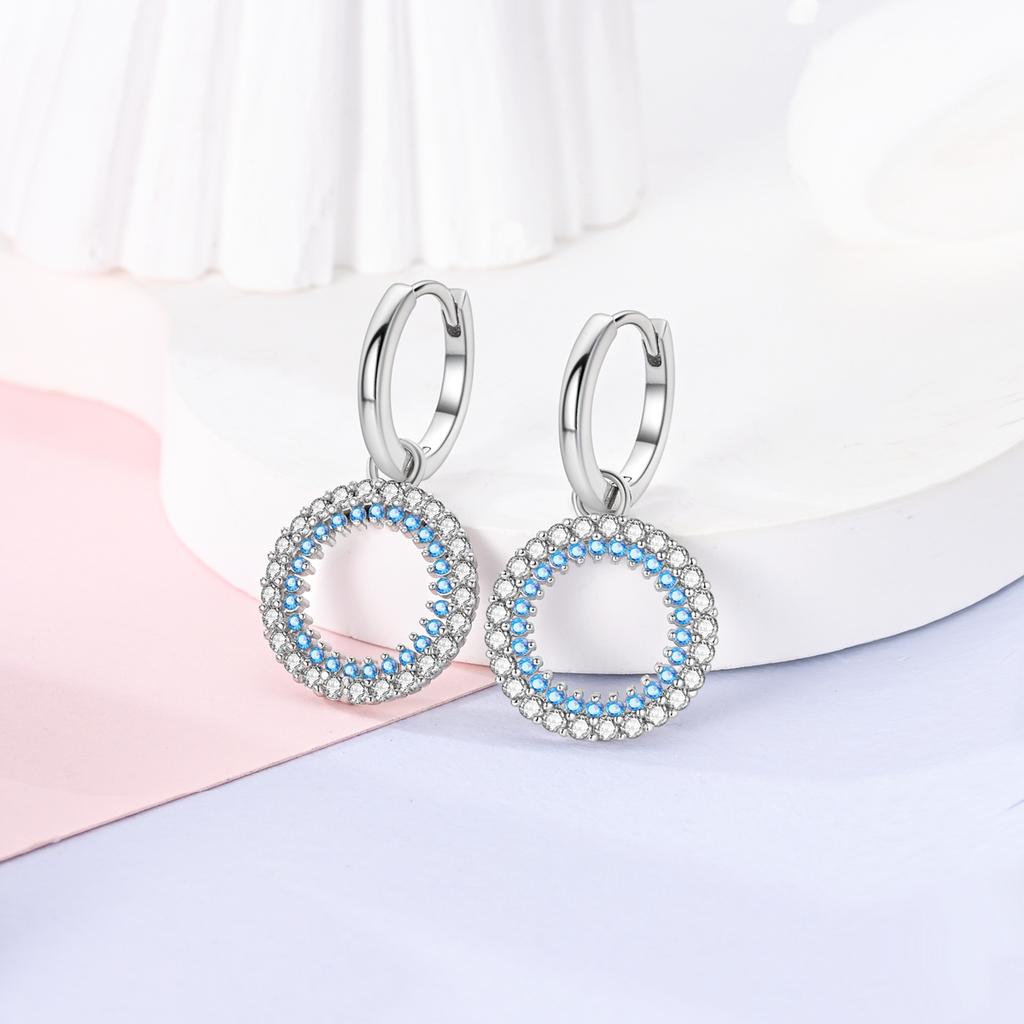 Plated Hoop Earring for Woman Original Eardrop Pendientes Fashion Jewelry Gift