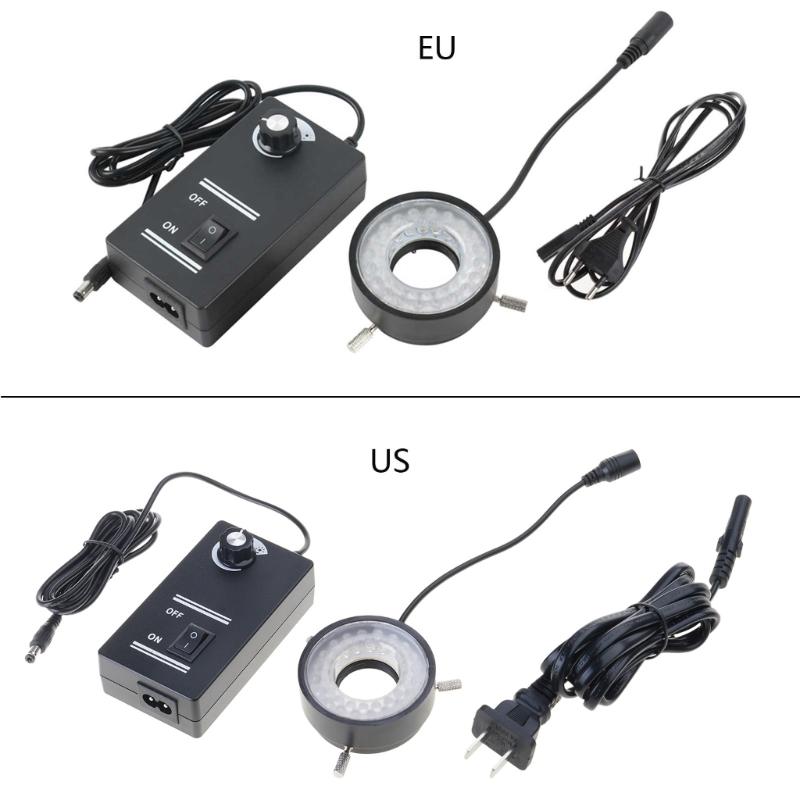 40 LED Ring Light Lamp for Illuminator Lighting Sourse Fiting for Industry Stereo Microscope Camera with Power Adapter