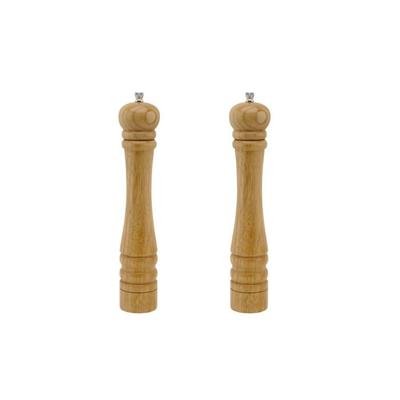 Ensemble De 2 Moulins À Poivre Manuel - FACKELMANN PROFESIONAL - Couleur Bois - 32 Cm