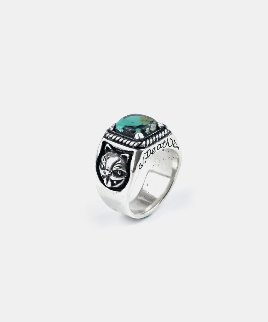 Sheen666 Crazy Cat Turquoise Silver Ring (Type B)