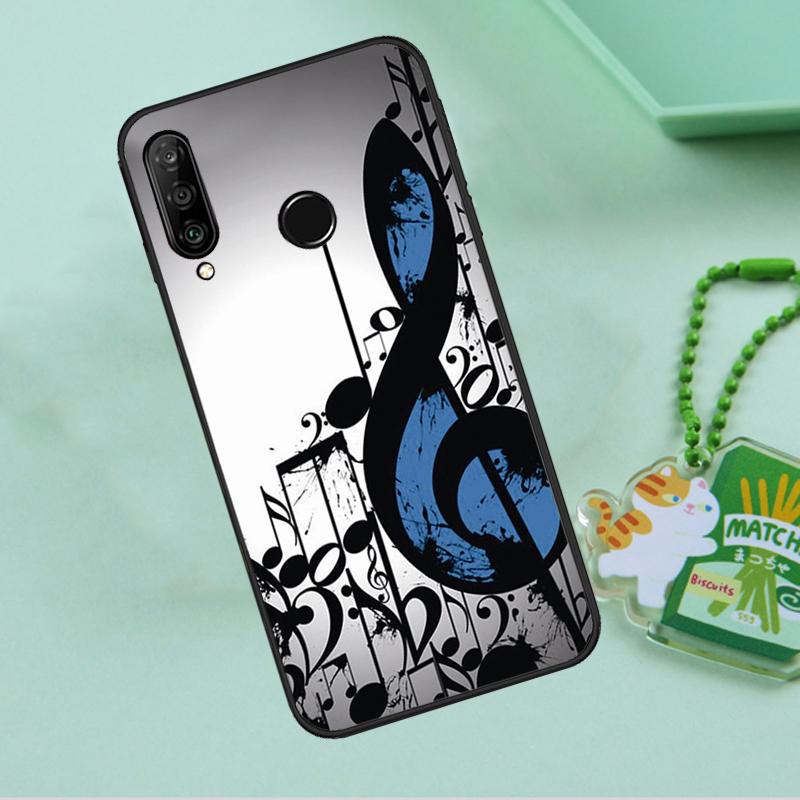 Music Note For Huawei Nova Y90 Y70 Y60 Y61 Y91 Y72 9 10 SE 12i 12s 11i 5T P60 Pro P20 P30 P40 Lite Case