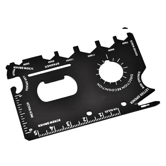 Puntos Stainless Steel Wallet Card Size Outdoor Camping Survival Gear Pocket Multi Tool