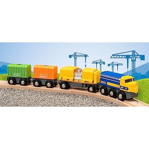 Brio Деревянная дорога Образовательная игрушка Грузовой поезд Целевой возраст от 3 до 33982 День рождения Рождественский подарок Для игры в помещении Мальчики Девочки Тренировка мозга Концентрация