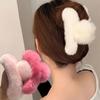 New Faux Fur Big Crab Hair Clips Cute Plush Hair Scratching Clip Rabbit Large Hairpin Head Temperament Clips Ponytail Hair Claws