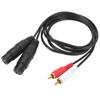 Dual Male To Dual XLR Female Cable 1.5m OFC HiFi Dual XLR Female Adapter Microphone Cord for Amplifi