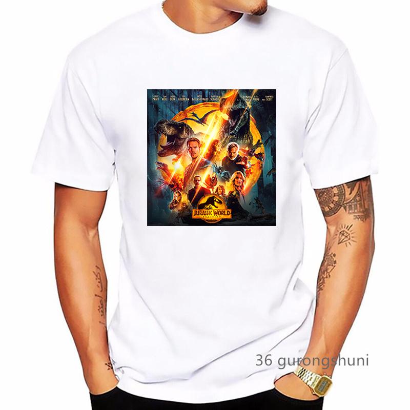 2026 Newest Movie Show Jurassic World Dominion T-Shirt Owen Grady Dinosaur Graphic Print Men Tshirt Short Sleeve tops drop shipping