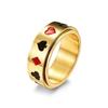 Rotatable Stainless Steel Spinner Fidget Ring For Women Men Retro Star Skull Cross God Eyes Irregular Rings For Stress Relieving