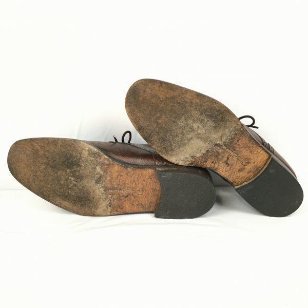 FLORSHEIM Royal Imperial Сделано в Италии Туфли с перфорацией на мыске Коричневые размер 7.5D 25.0-25.5 Мужские(ИСПОЛЬЗОВАЛ)