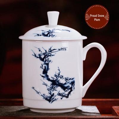 Керамическая чайная чашка Jingdezhen с крышкой