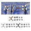 4 Sets Adjustable Size Buckle Extender Set Replacement Metal Button