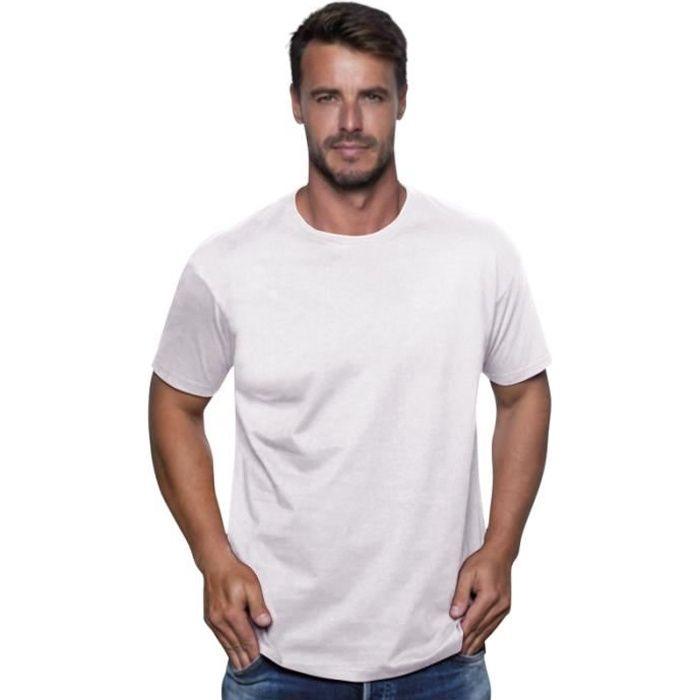 JHK Men's White 100% Cotton T-shirt