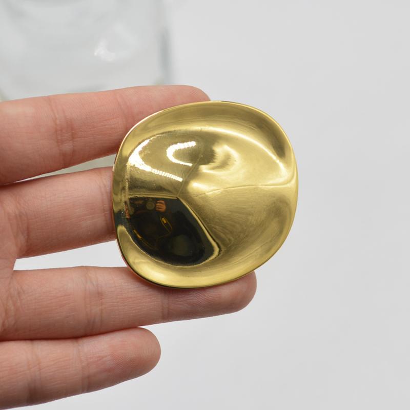 Minimalist Geometric Metal Big Round Brooch Pin Trend Suit Accessories Statement Jewelry for Unisex Men Women