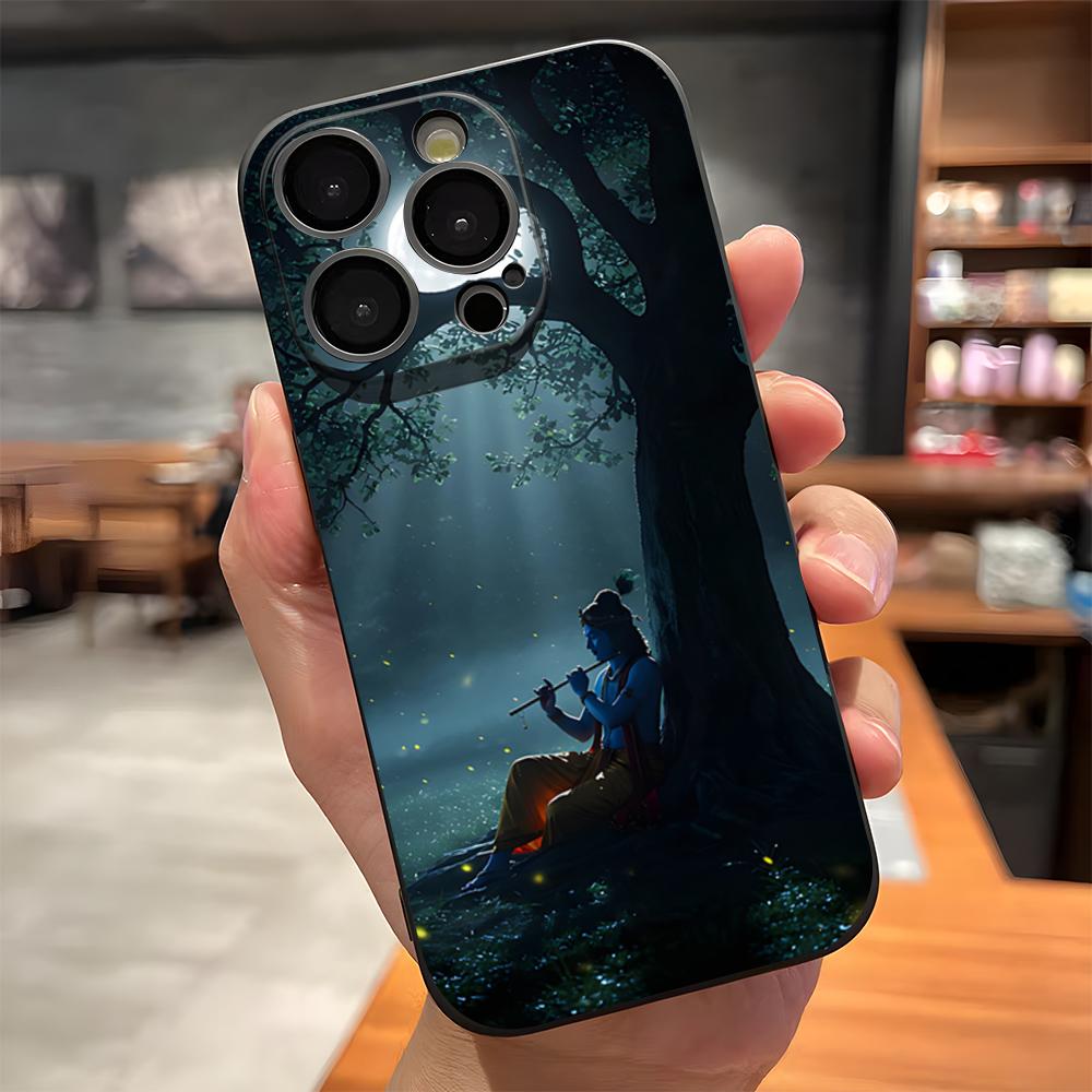 Indian God Lord Krishna Phone Case For IPhone 17 Pro Max 15 Pro 16 14 Plus 12 13 Mini 11 Pro Shockproof Soft Cover