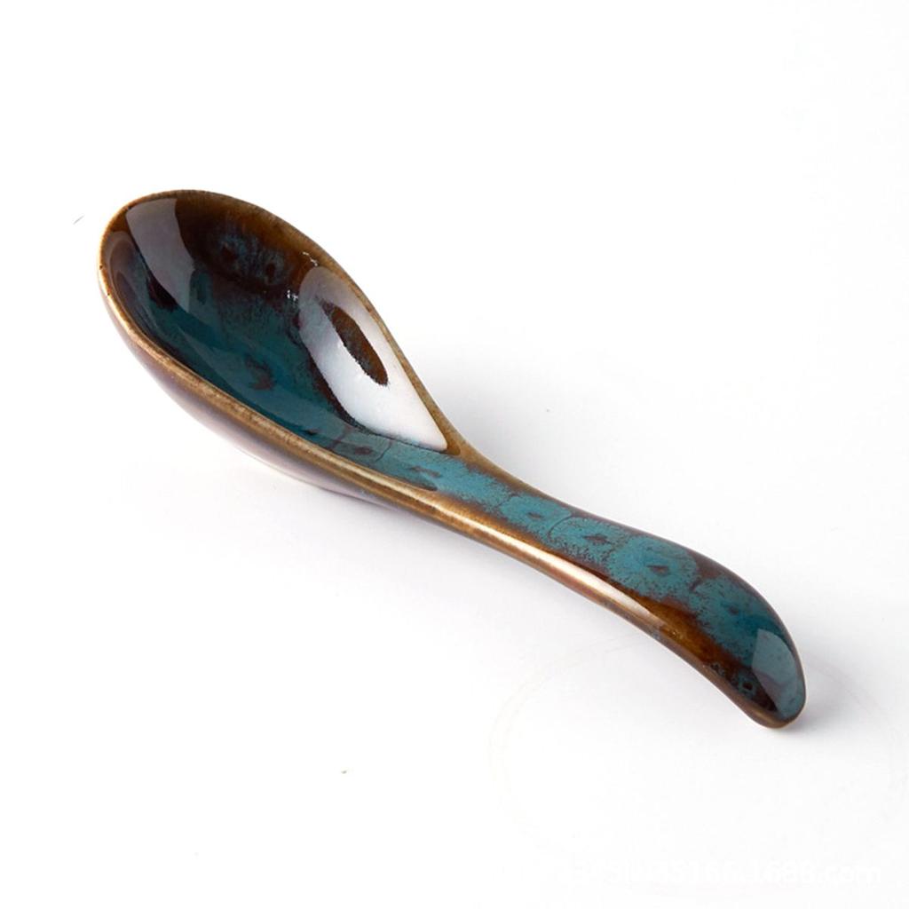 Kids Adults Ceramic Mixing Dinnerware Eating Kitchen Utensil Soup Spoons Cutlery Tableware