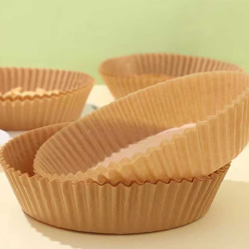 Одноразовый бумажный вкладыш для фритюрницы, 100 шт. вкладышей для фритюрницы, круглые 6,3 дюйма, антипригарные вкладыши из пергаментной бумаги для фритюрницы