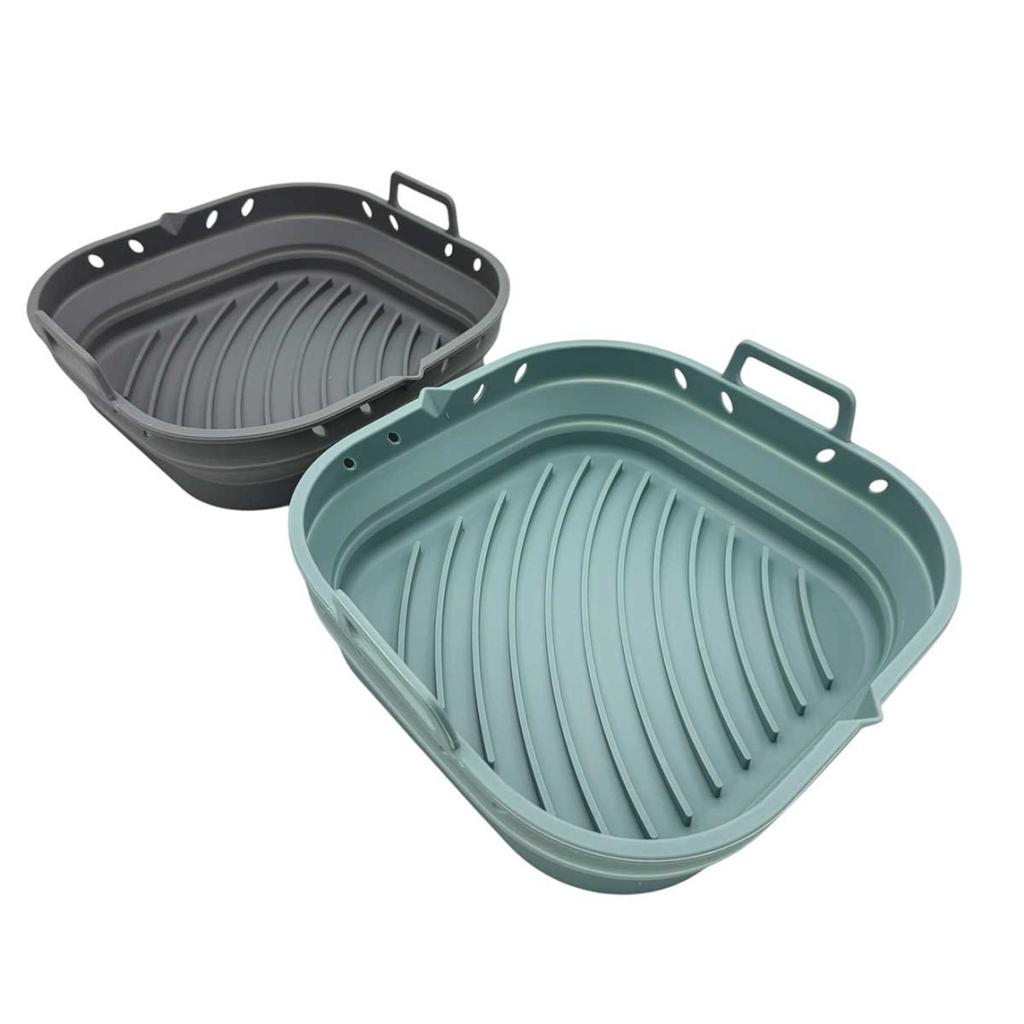 SILICONE INSERT FOR FRYER, SQUARE, FOLDABLE, 22 x 22 cm