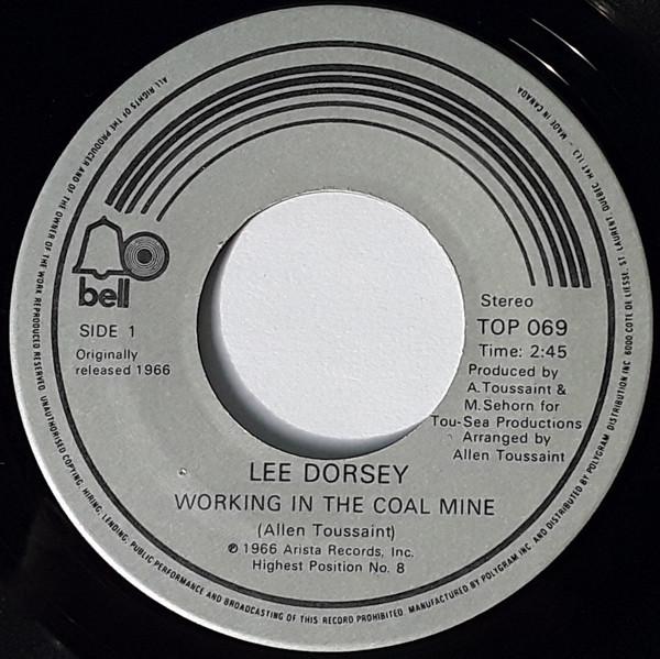 7-дюймовая пластинка LEE DORSEY - Working In The Coal Mine TOP069 Bell Records Канада Соул/Фанк Б/у