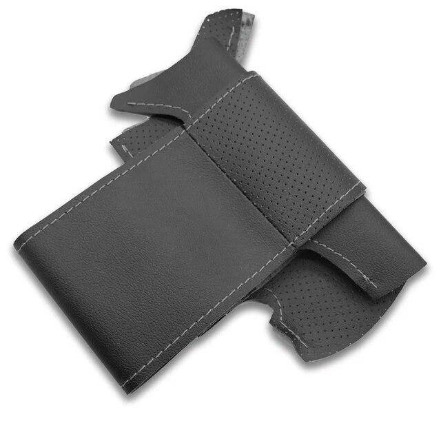 Автомобильный стайлинг чехол на руль кожаная отделка для Renault Logan 1 Sandero Symbol Clio Twingo 2 Lada Largus Nissan Almera 3 G15