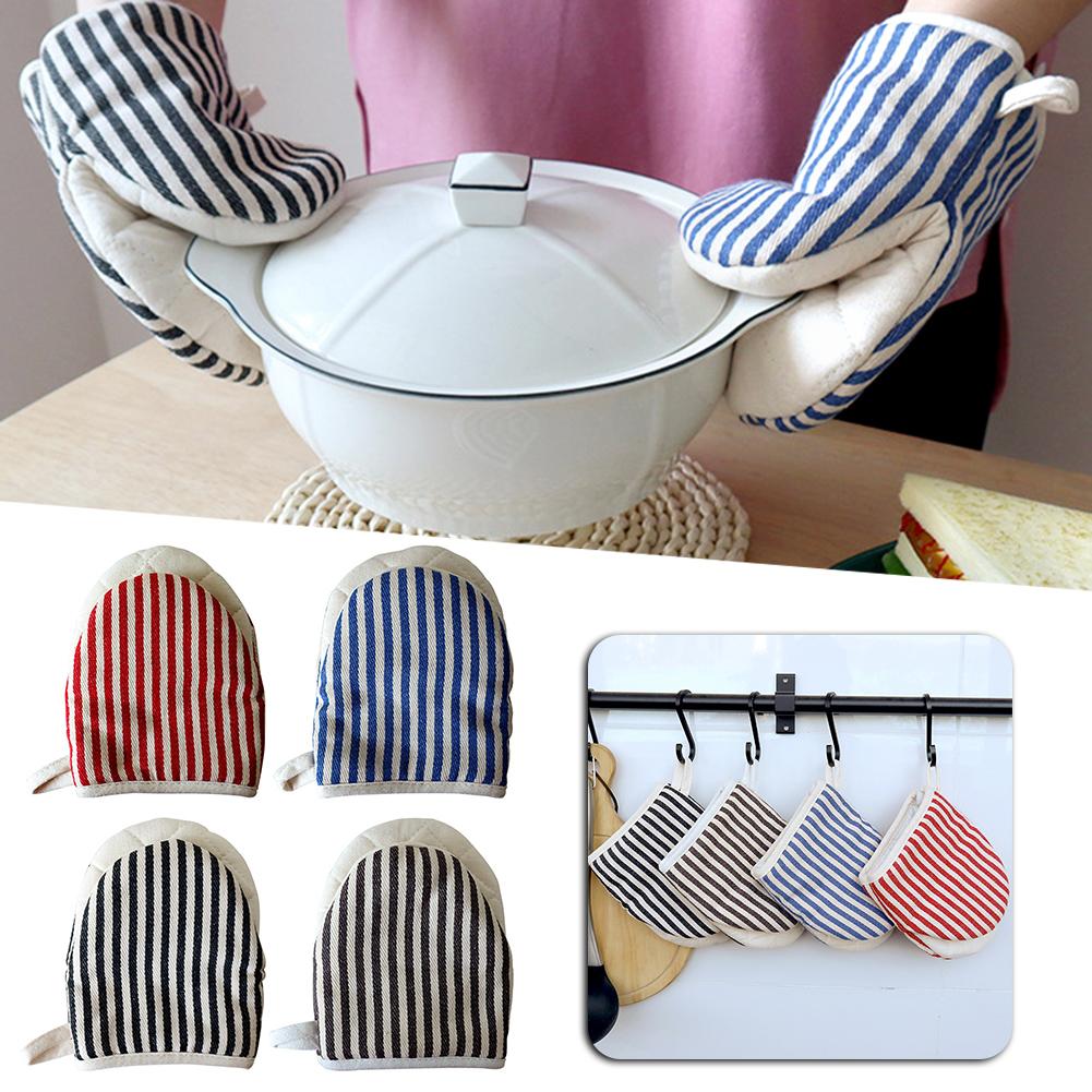 1 шт. Прихватки для духовки, термостойкие, с хлопковой подкладкой, противоскользящие, кухонные перчатки, перчатки для микроволновой печи, безопасная подкладка, готовка на гриле