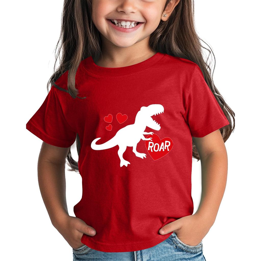 Рубашка на День святого Валентина для малышей, девочек и мальчиков, милые футболки с сердечками, детские футболки на День святого Валентина