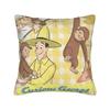 Decorative Pillow Covers Curious George African Monkey  Stuff Car  Pillow Case Cover Zipper MultiSize