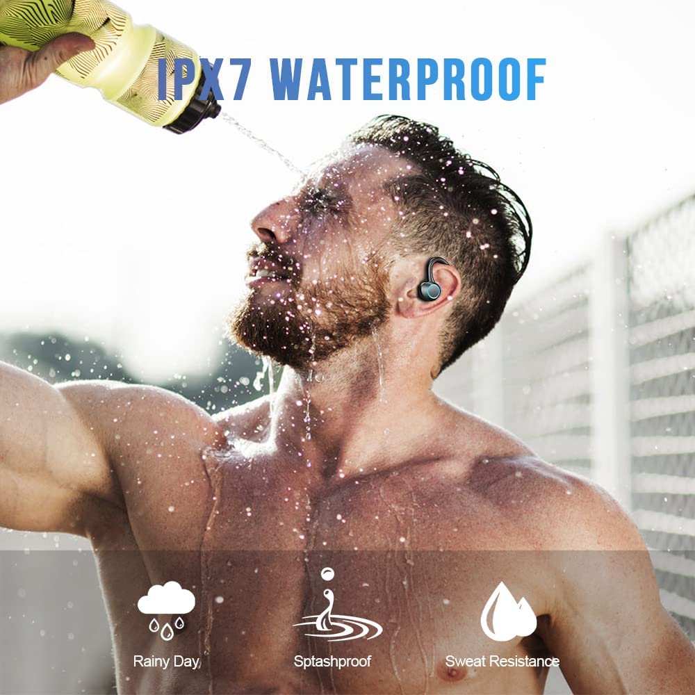 Беспроводная Bluetooth-гарнитура с подвесным ухом для деловых игр, спорта, спорта, водонепроницаемости, шумоподавления и шумоподавления в ухе