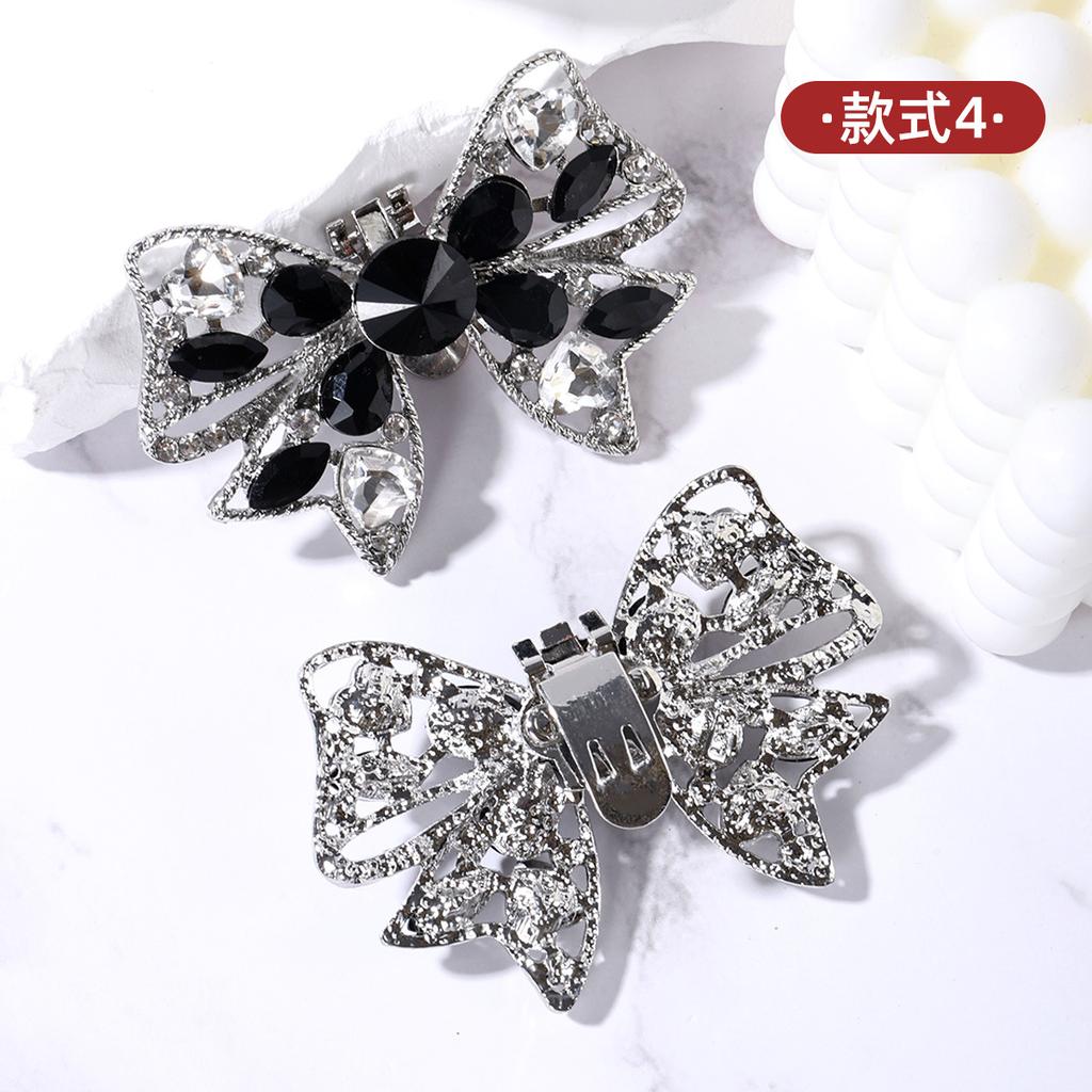 Съемная пряжка для обуви со стразами в виде банта 1 шт.