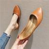 Women's Shoes Leather Soft Sole Candy Shallow Mouth Single Shoes Flat Heel  Shoes Slip On Plus Size Mature Zapatos De Mujer