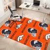 Denver Broncos LOGO Print Area Rug - Soft, Washable Non-Slip Indoor Mat for Office Chairs, Living Room, Home Office Decorative Rug