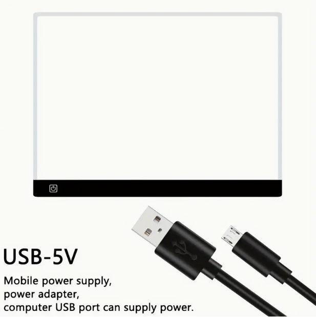 Adjustable LED Light Pad for Tracing and Drawing - Children's Copy Board with USB Connection