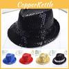 Trilby Sequin Hat Cap Sequinned Dance Party Costume Mj Jazz Fedora Performance