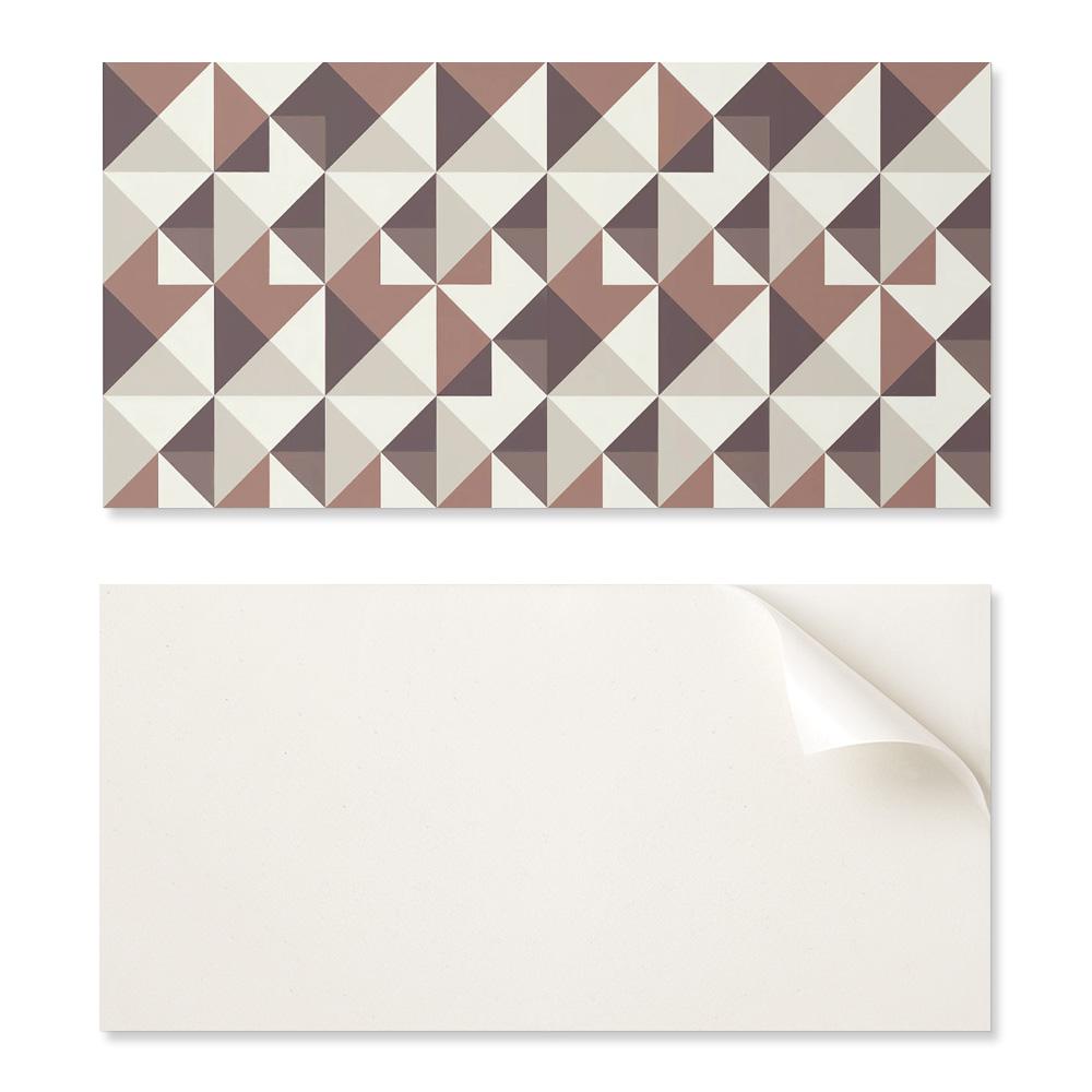 Panel Winylowy Samoprzylepny Z Nadrukiem 100X50 Cm Wzór Geometryczny Z Trójkątami