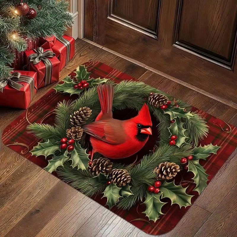 VIKAMA Snowmen Merry Christmas Carpet Anti-slip Doormat Bedroom Living Room Entryway Floor Mat Kitchen Rug Home Decor