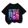 Крутая футболка с принтом в стиле K-pop Hunter Girl Group, повседневная спортивная футболка с коротким рукавом, для отдыха и универсальная