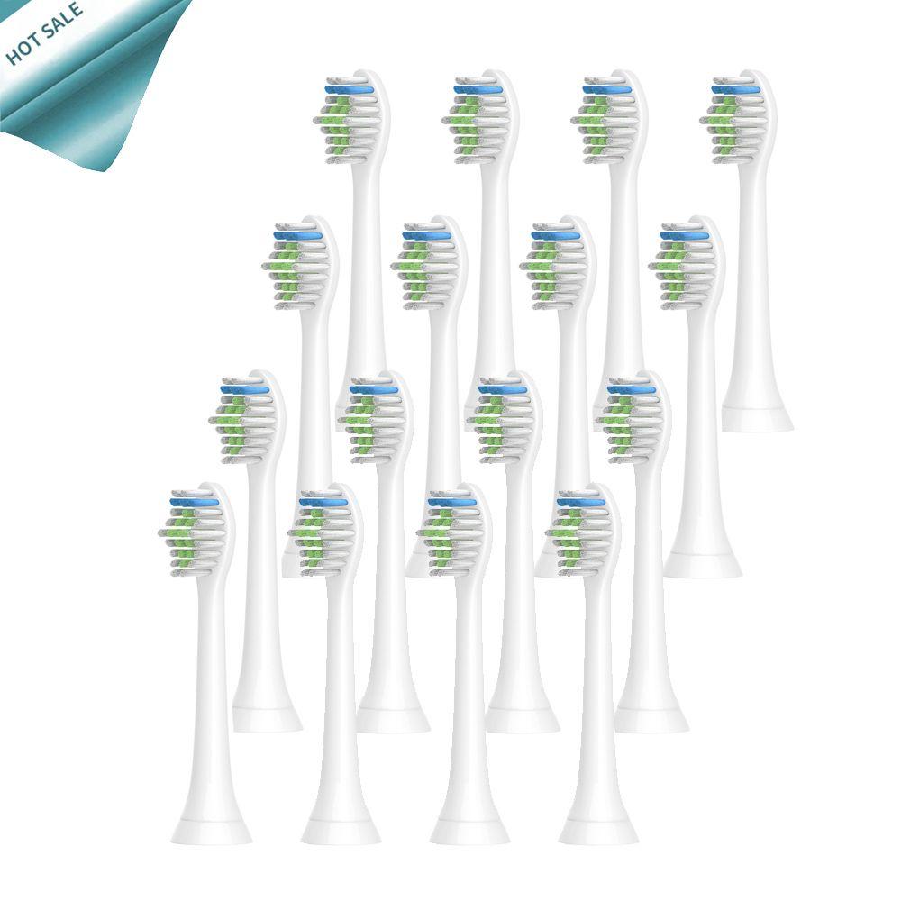 Совместимые насадки для Philips Sonicare HX6511 HX9362 HX6013 HX6063 HX3110 HX3212 HX6231 HX6631 HX6711 - набор из 16 штук