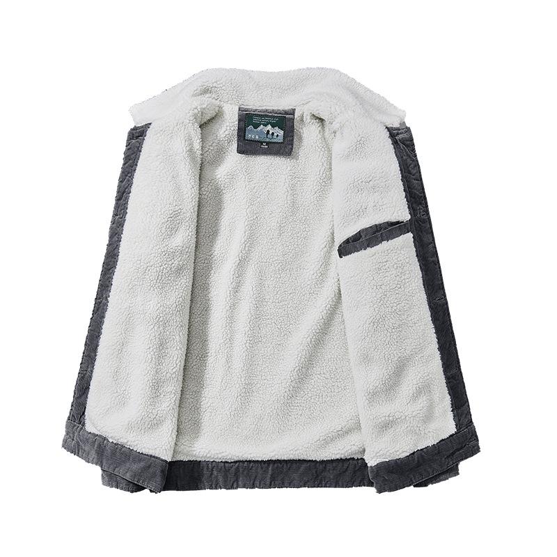 Мужская новая зимняя бархатная утолщенная короткая куртка из шерпы, мужское вельветовое повседневное хлопковое пальто, мужская модная одежда