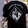 Retro Death Skeleton Embrace Lady Tattoo Back Print T-shirt Men Gothic Punk Loose Oversized Short Sleeve Streetwear Tees Unisex