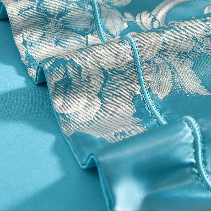 Европейский атласный жаккардовый пододеяльник, простыня, комплект из четырех предметов, комплект из трех предметов с вышивкой