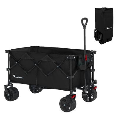 MOON LENCE Carry Wagon складная тележка для переноски большой емкости 156 л широкие большие шины для кемпинга на открытом воздухе для отдыха на природе барбекю спортивный день грузоподъемность 100 кг [с тормозом]