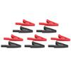 5 Set U16 2mm Tail Jack Crocodilian Clip with Needle Jack Red Black Insulated Clip for Electrical Test