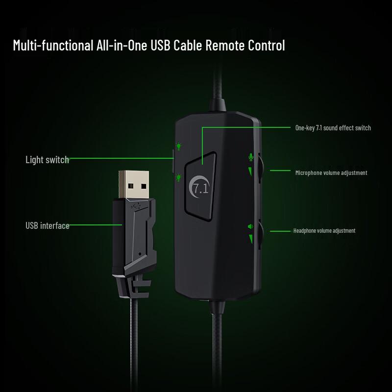 XIBERIA V13Upro Wired USB Gaming Headset with 7.1 Surround Sound