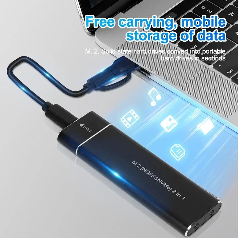 M2 SSD Case M.2 NGFF SSD Enclosure 10Gbps Adapter USB 3.1 Type C  Enclosure Supports M And B&M Keys
