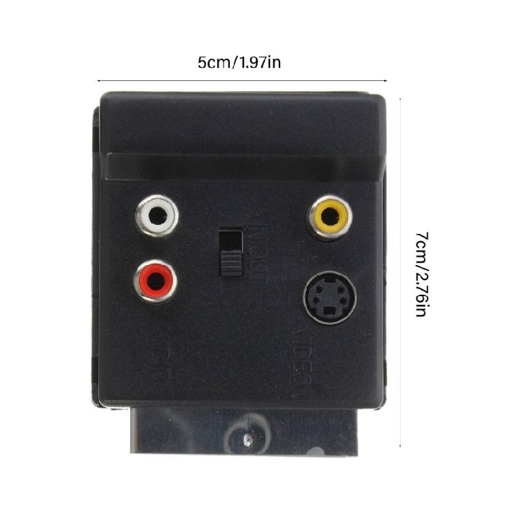 Переключаемый AV-адаптер SCART с противоскользящим корпусом из АБС-пластика и металла, точный, для надежного преобразования видео