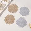 Coaster Easy To Clean Dining Table Protector Pad Heat Resistant Flower Shape Cup Mat for Home Kitchen