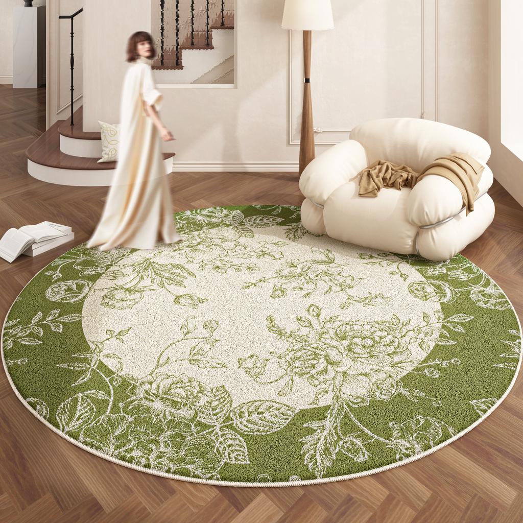 Ковры в европейском стиле для спальни, дома, пушистый мягкий коврик для пола, утолщенный плюшевый, украшение для гостиной, круглый ковер, моющийся, ковер для отдыха