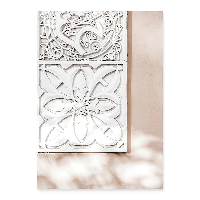 Modern Posters Canvas Painting Moroccan Mosque Building Arch Door Wall Art Print Picture Living Room Interior Home Decorative